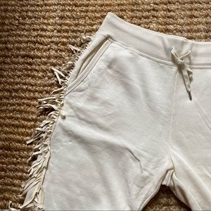 Western POLO Cream Fringe Joggers Size M